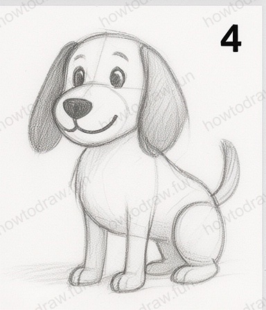 Step 4: Enhancing features with fluffy textures.