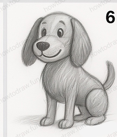 Step 6: Finalizing details with outlines and highlights.